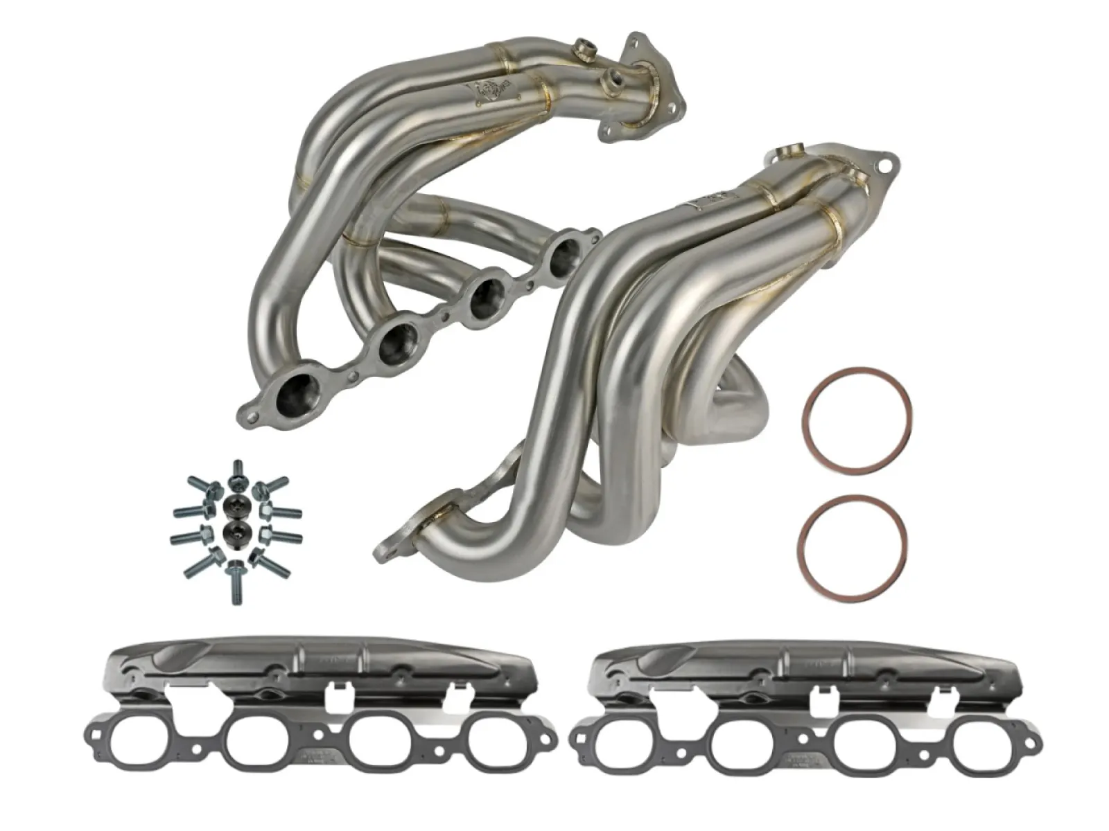 Kolektory Long Tube aFe Twisted Steel 304 Stainless Steel w/ Brushed Finish | Chevrolet Corvette C8 | 6.2 | 2020-2026 - obrazek 5