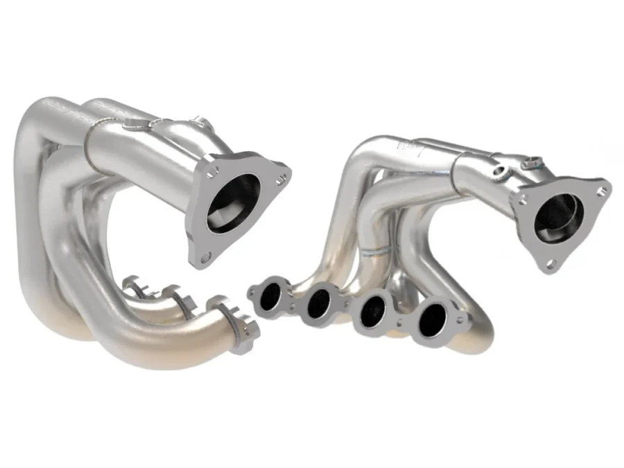 Kolektory Long Tube aFe Twisted Steel 304 Stainless Steel w/ Brushed Finish | Chevrolet Corvette C8 | 6.2 | 2020-2026