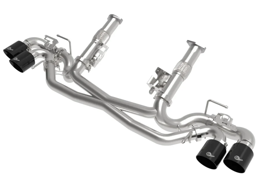 Układ Wydechowy aFe MACH Force-Xp 304 Stainless Steel Cat-Back w/o Muffler Black (w/ NPP) | Chevrolet Corvette C8 | 6.2 | 2020-2026