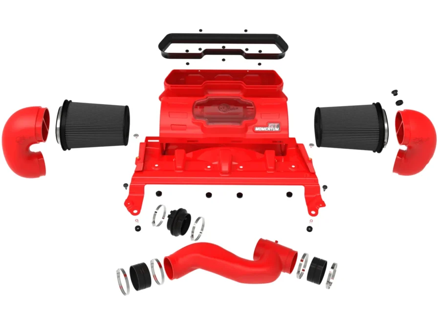 Układ dolotowy Momentum GT Cold Air Intake System in Raising Hell Red w/ Black Pro 5R Filters | RAM 1500 TRX 6.2 V8 | 2021-2024
