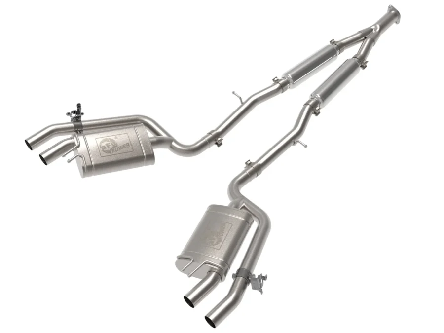 Układ Wydechowy Gemini XV 3 IN to Dual 2-1/2 IN 304 Stainless Steel Cat-Back Exhaust System w/ Cut-Out| KIA Stinger | 2.0 | 2018-2021