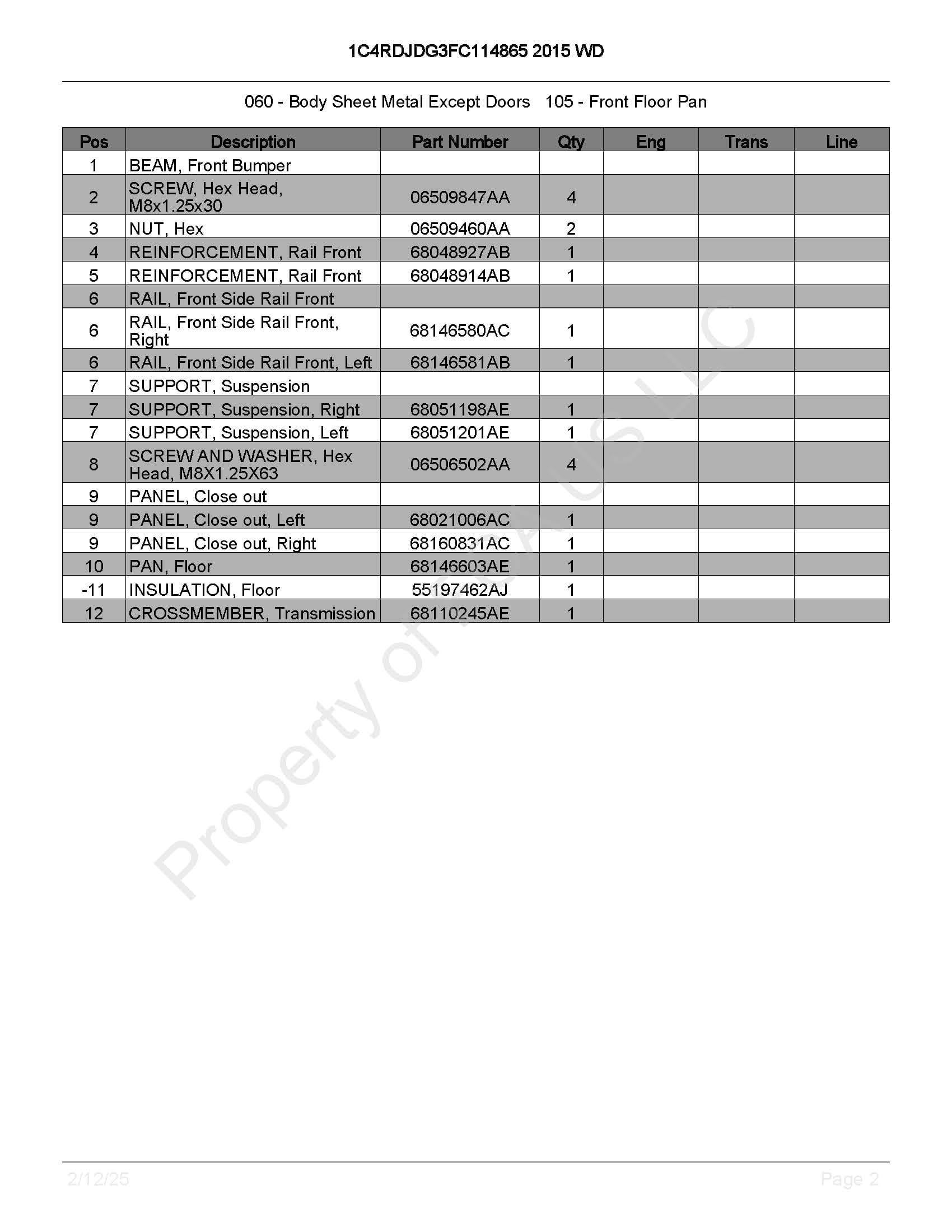 Usługa VIP - przygotowanie wyceny z numerami katalogowymi do 10 indeksów OE MOPAR - obrazek 12