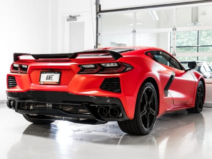 Układ wydechowy AWE Track Edition (3020-43086) Chevrolet Corvette C8 – Czarne Końcówki (Diamond Black) - obrazek 2